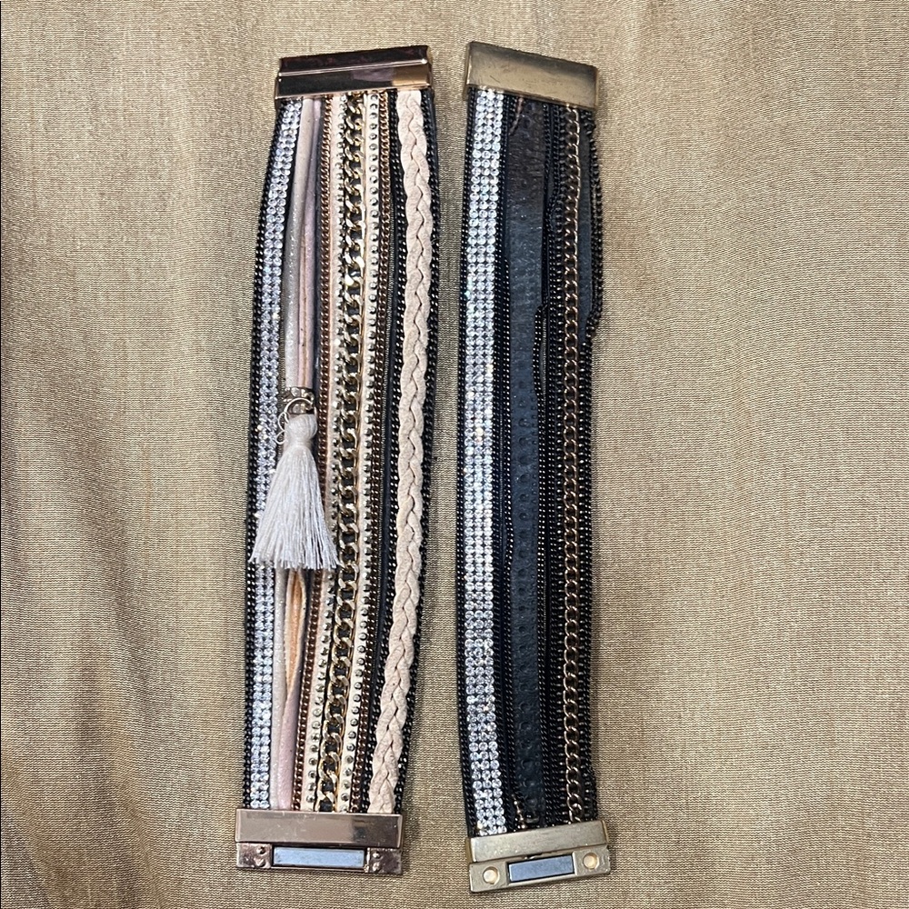 2Elegant Multicolor Tassel Bracelets